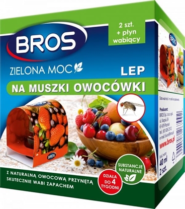 Изображение Bros Moc lep na muszki owocówki 2 szt.
