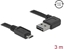 Picture of Cable EasyUSB2.0, AM angled left/right > microBM, black, 3.0m, Delock