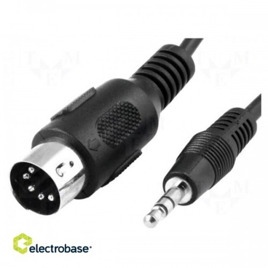 Picture of Cable; DIN 5pin plug,Jack 3.5mm plug; 1.5m; black
