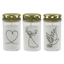 Picture of Candela Grave candle with cap 5,6x11,5cm burning time 40h