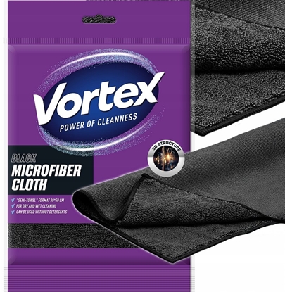 Attēls no ciereczka z mikrofibry VORTEX, pórcznik, 30x50cm, czarna