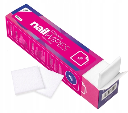 Изображение CLAVIER_Nail Wipes waciki do paznokci bezpyowe 325szt
