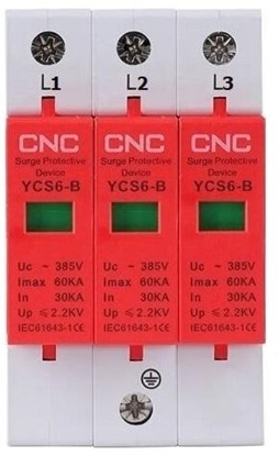 Picture of CNC AC ogranicznik przepi, 3P, klasy B, 30-60 kA, 385VAC