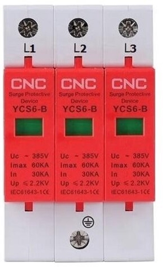 Picture of CNC AC ogranicznik przepi, 3P, klasy B, 30-60 kA, 385VAC