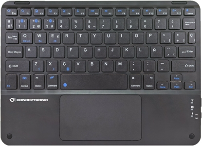 Picture of Conceptronic TOBIN01BES tastatūra Universāls Bluetooth sistēma QWERTY Spāņu Melns