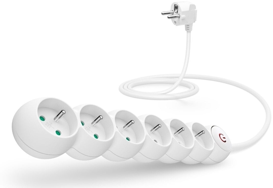 Picture of Connect IT CONNECT IT przeduacz 230V, 6 gniazdek, 5m, z wcznikiem, biay