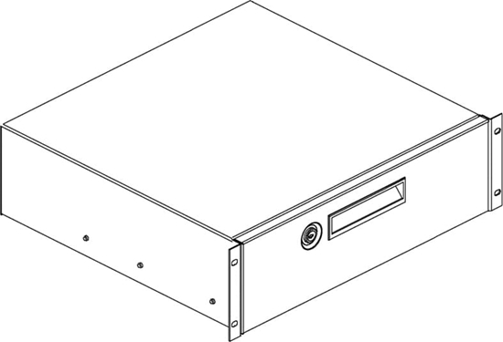 Picture of Conteg 19''-Schublade 3 HE abschliessbar schwarz