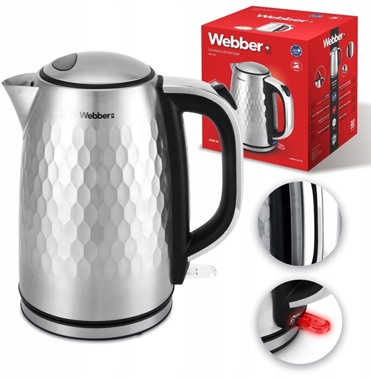 Picture of Czajnik elektryczny bezprzewodowe Webber WK-330 2200 W 1,7 l czarny INOX