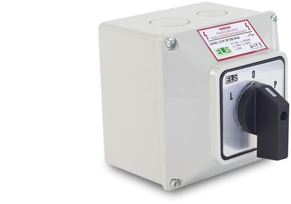 Attēls no ELS Elektrotechnika cznik krzywkowy L-0-P 16A 3P w obudowie IP65 / LW16 L-0-P 3P OB