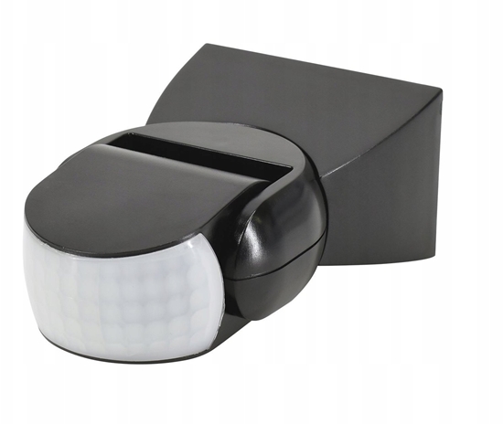 Изображение Czujnik ruchu PIR IP65 180 st. 300W zasig 12m czarny CP-5C