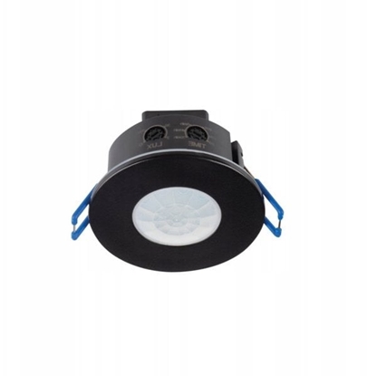 Attēls no Czujnik ruchu PIR MERGE-WT-O-B 1200VA Ø7,6 max 8m 360 st. IP65/20 IIkl. podstropowy czarny 37372