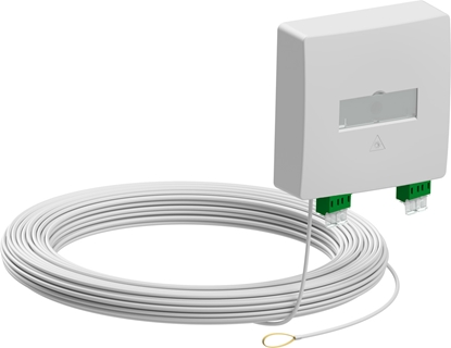 Изображение D.center ® Gf-TA 42, iepriekš samontēts un terminēts, aprīkots ar 2 LCD/APC savienotājiem un 2 LC/APC dupleksa kabeļiem, 50 m