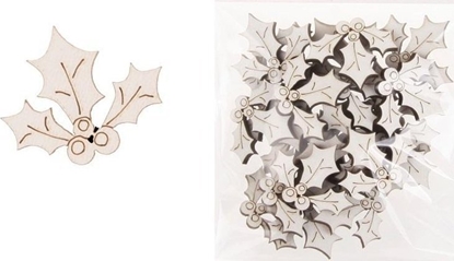 Picture of Dekoracja drewniana 24szt Ostrokrzew