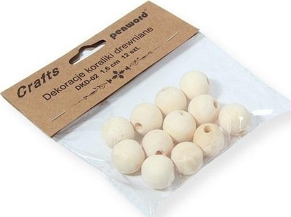 Изображение Dekoracje koraliki drewniane 16mm 12szt