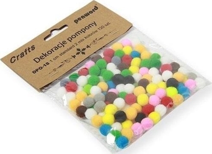 Picture of Dekoracje pompony 1cm mix kolorów 120szt