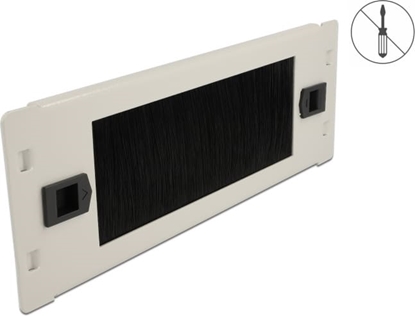 Picture of Delock 10″ Cable Management Brush Strip tool free 2U grey