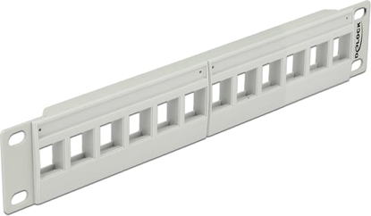 Picture of Delock 10″ Keystone Patch Panel 12 Port grey