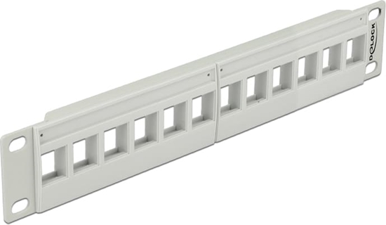 Picture of Delock 10″ Keystone Patch Panel 12 Port grey