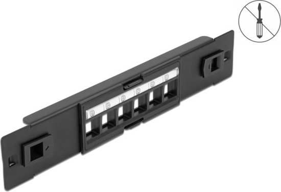 Picture of Delock 10″ Keystone Patch Panel 6 Port tool free