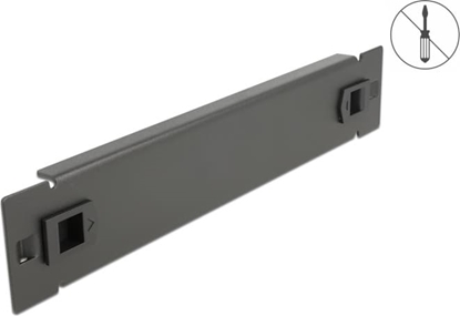 Picture of Delock 10″ Network Cabinet Blind Cover tool free 1U black