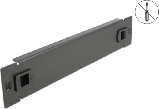 Picture of Delock 10″ Network Cabinet Blind Cover tool free 1U black