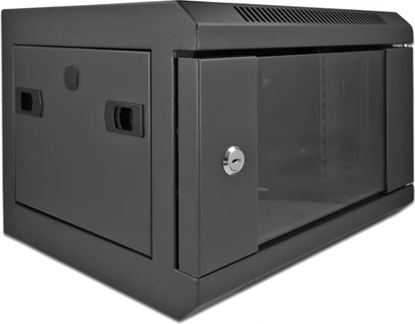Picture of Delock 10″ Network Cabinet with glass door 4U black