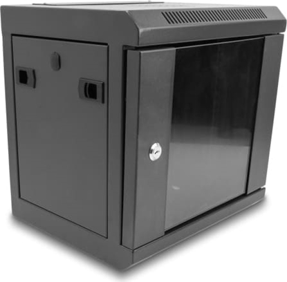 Picture of Delock 10″ Network Cabinet with glass door 6U black