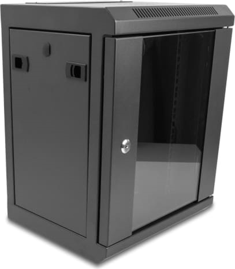 Picture of Delock 10″ Network Cabinet with glass door 8U black