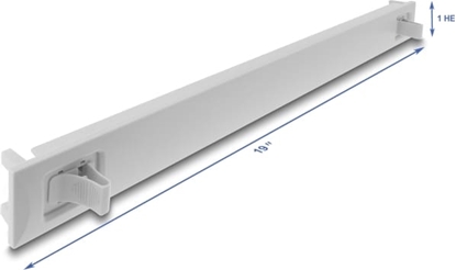 Picture of Delock 19″ 1U Blind Panel ABS plastic with snap-in function grey