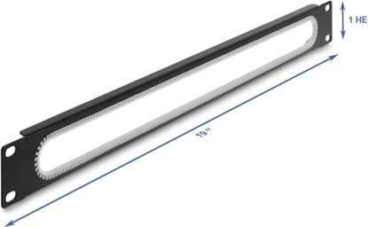 Picture of Delock 19″ 1U Cable Bushing with edge protection black