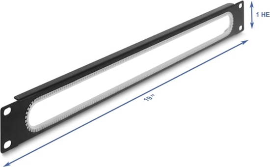 Изображение Delock 19″ 1U Cable Bushing with edge protection black