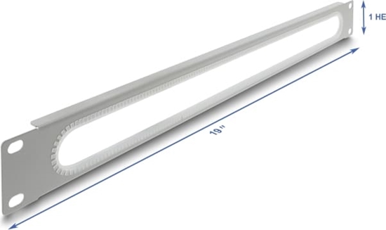 Picture of Delock 19″ 1U Cable Bushing with edge protection grey