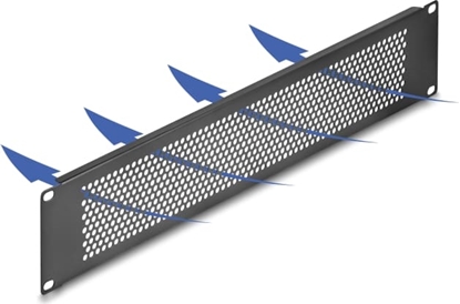 Picture of Delock 19″ Blind Panel with round holes 2U black