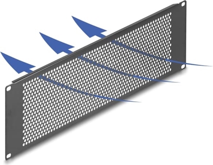 Picture of Delock 19″ Blind Panel with round holes 3U black