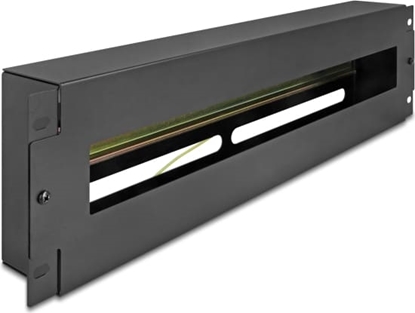 Picture of Delock 19″ Circuit-breaker strip with cover and DIN rail 3U metal black
