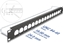 Изображение Delock 19″ D-Type Patch Panel with strain relief 16 port 1U black
