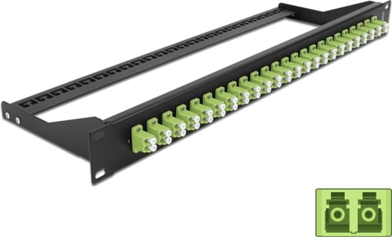Picture of Delock 19″ Fibre Patch Panel 24 port LC Duplex limegreen