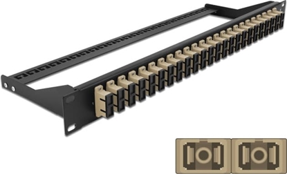 Picture of Delock 19″ Fibre Patch Panel 24 port SC Duplex beige