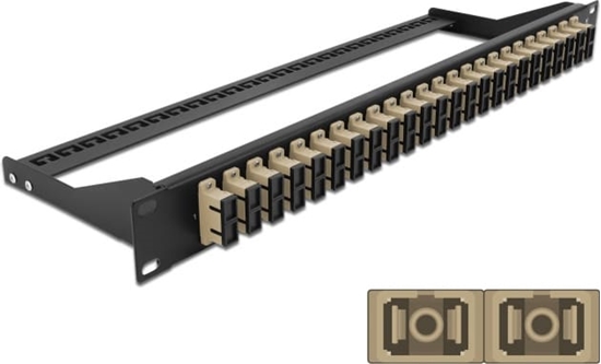 Picture of Delock 19″ Fibre Patch Panel 24 port SC Duplex beige