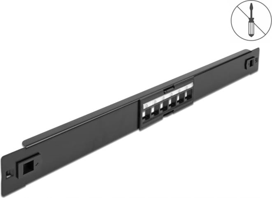 Picture of Delock 19″ Keystone Patch Panel 6 Port tool free