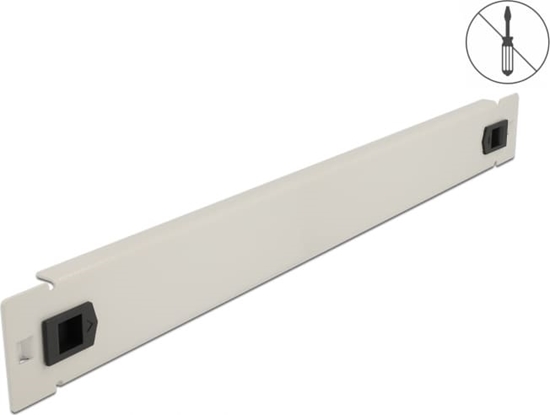 Изображение Delock 19″ Network Cabinet Blind Cover tool free 1U grey