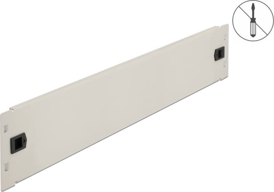 Изображение Delock 19″ Network Cabinet Blind Cover tool free 2U grey