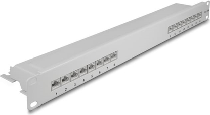 Picture of Delock 19″ Patch Panel 16 port Cat.6A 1U grey