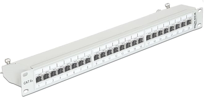 Picture of Delock 19″ Patch Panel 24 Port Cat.6A grey