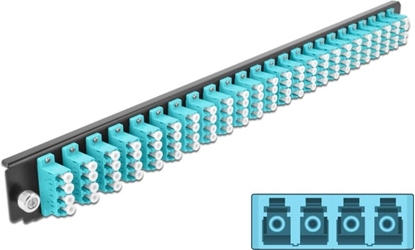Picture of Delock 19″ Splice Box Front Panel 24 port LC Quad aqua