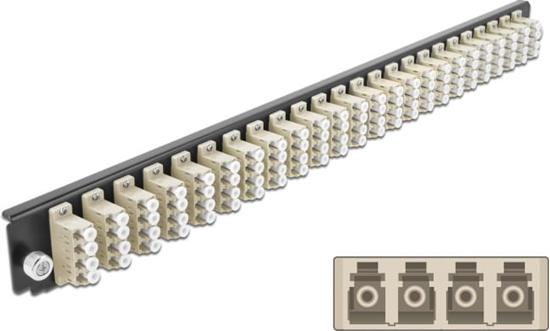 Picture of Delock 19″ Splice Box Front Panel 24 port LC Quad beige