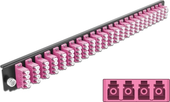 Picture of Delock 19″ Splice Box Front Panel 24 port LC Quad violet