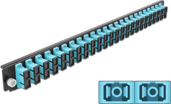 Picture of Delock 19″ Splice Box Front Panel 24 port SC Duplex aqua