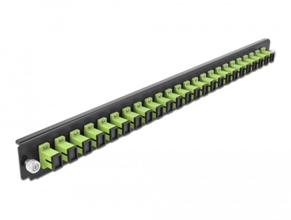 Picture of Delock 19″ Splice Box Front Panel 24 port SC Simplex limegreen