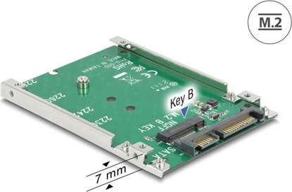 Picture of Delock 2.5″ Converter SATA 22 pin > 1 x M.2 key B - 7 mm